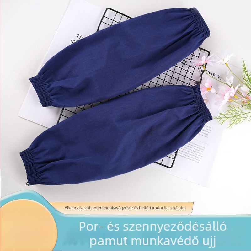 Uniszex pamut karvédő ujjvédők munka- és háztartási használatra, anti-szennyező, hosszú, vékony, őszi–téli