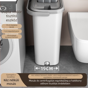 Lapos mop mikroszálas kendővel, kézi mosás nélkül, 2025-ös új modell, otthoni használatra, nagy nedvszívó képesség