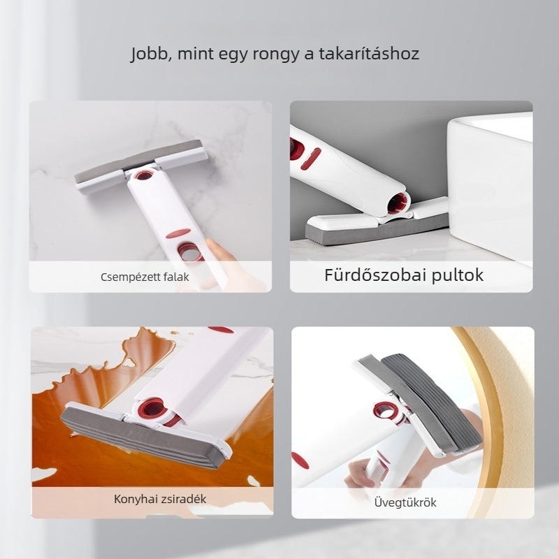 Asztali mini mop abszorbens szivaccal, kézben tartható, mosható, kendő helyettesítő a konyha tisztításához