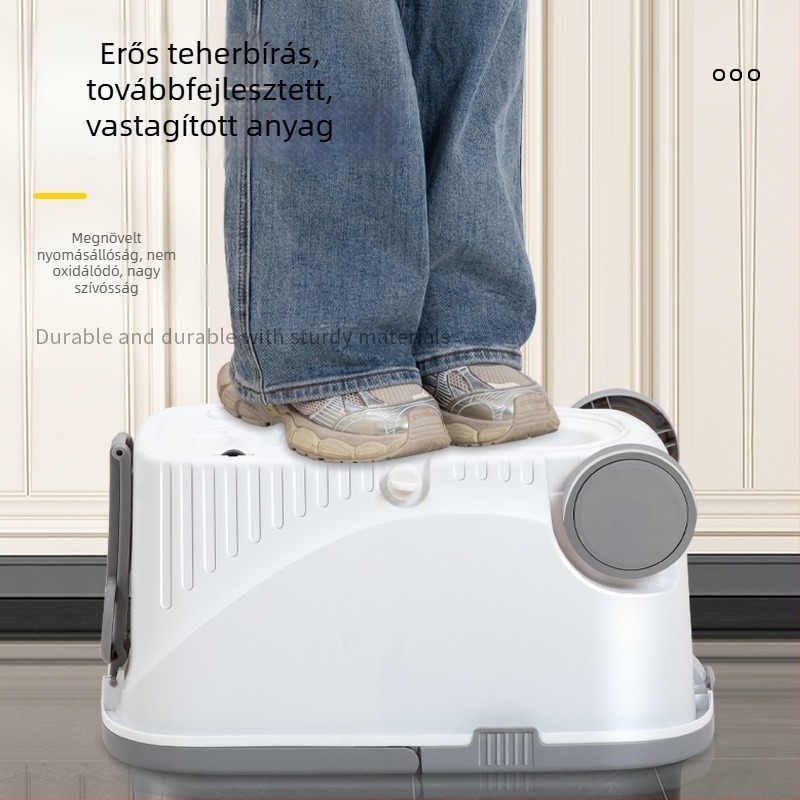 Forgó mop, egyben, kéz nélküli kicsavarású vödörrel, otthoni tisztításhoz