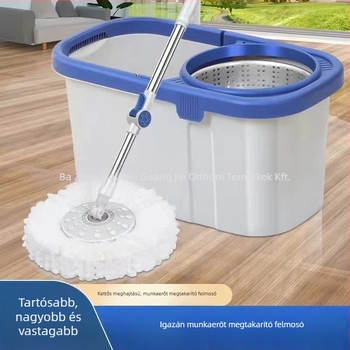 Nagy forgó mop vödör készlet otthoni használatra, ideális fa padlókhoz, mindent egyben tisztító rendszer