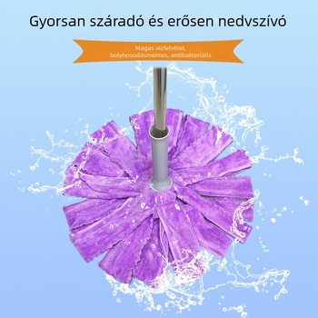 Öncsavaró felmosó, kéz nélküli használatra, otthoni felhasználás, száraz és nedves tisztítás kettős funkcióval, forgó felmosó eszköz