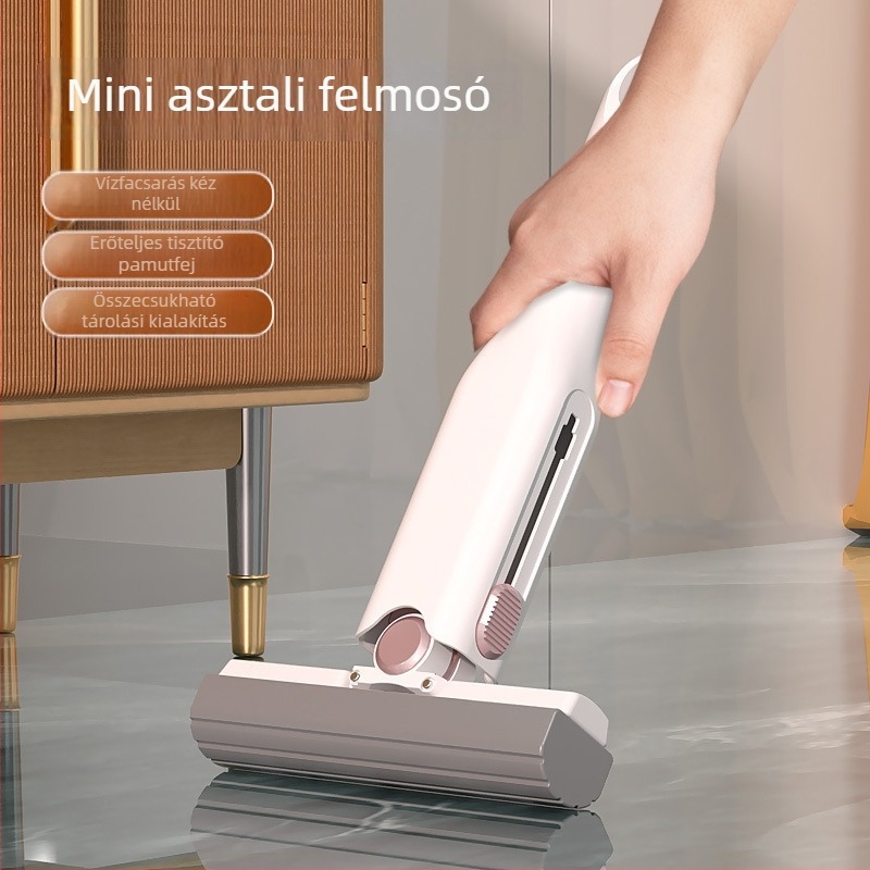 2-in-1 mini mop, hordozható háztartási mop érintésmentes tisztításhoz fürdőszobában, ablakoknál és a konyhában