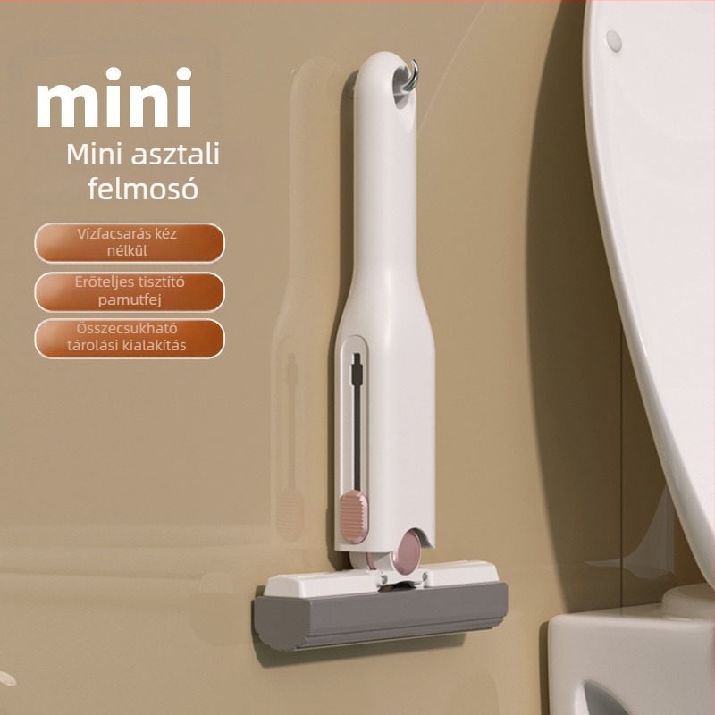 2-in-1 mini mop, hordozható háztartási mop érintésmentes tisztításhoz fürdőszobában, ablakoknál és a konyhában