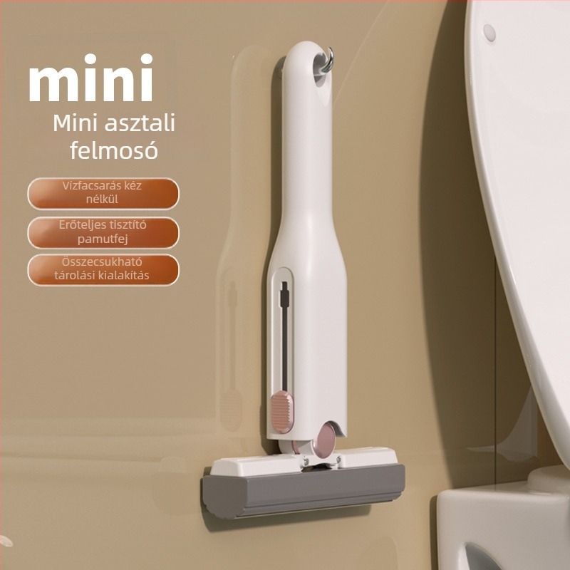 2-in-1 mini mop, hordozható háztartási mop érintésmentes tisztításhoz fürdőszobában, ablakoknál és a konyhában