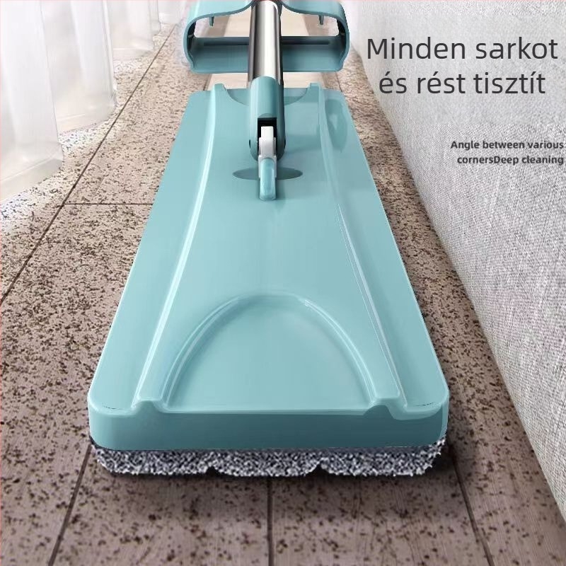 1,5 m-es nagy méretű kéz nélküli mop, lusta mop, háztartási rozsdamentes acél mop