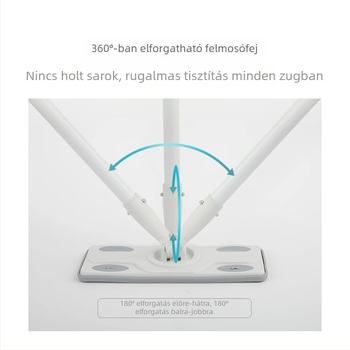 NetEase gondosan kiválasztott sík mop háztartási használatra, abszorbe chenille mop rozsdamentes acélrúddal