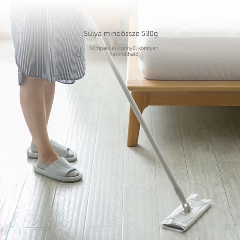 NetEase gondosan kiválasztott sík mop háztartási használatra, abszorbe chenille mop rozsdamentes acélrúddal