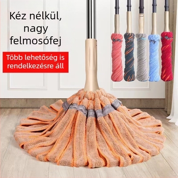 Kéz nélküli háztartási mop, forgó automatikus kinyomó fejjel, mikroszálas padló-mop