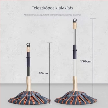 Kéz nélküli háztartási mop, forgó automatikus kinyomó fejjel, mikroszálas padló-mop