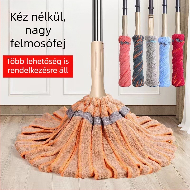 Kéz nélküli háztartási mop, forgó automatikus kinyomó fejjel, mikroszálas padló-mop