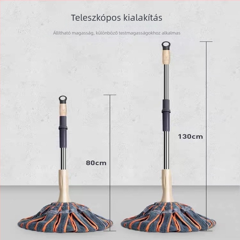 Kéz nélküli háztartási mop, forgó automatikus kinyomó fejjel, mikroszálas padló-mop