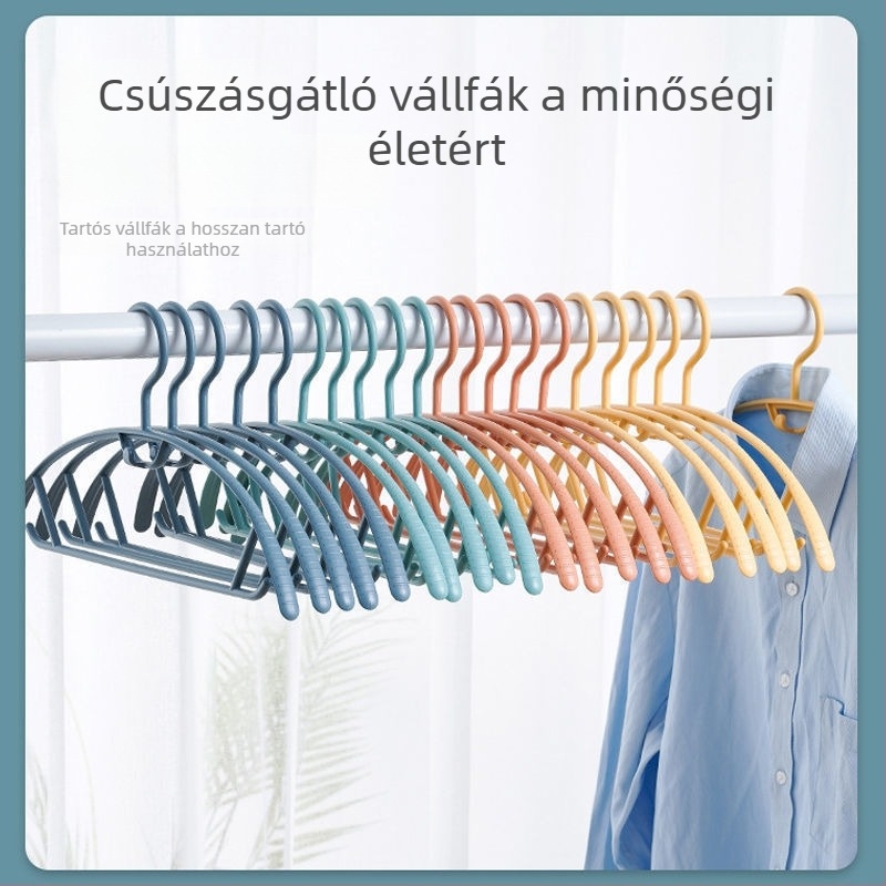Sima, csúszásmentes ruhakasztó félkör alakú dizájnnal – tartós otthoni használatra, hálószobába és kollégiumba