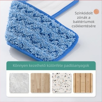 Meliwei mikroszálas mopruha a padló tisztításához, Z alakú Velcro és csavart apró fonat