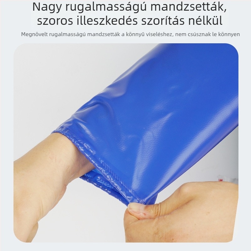 PVC vízálló ujjvédők élelmiszeripari feldolgozáshoz, hosszított védő ujjvégek halak feldolgozásához