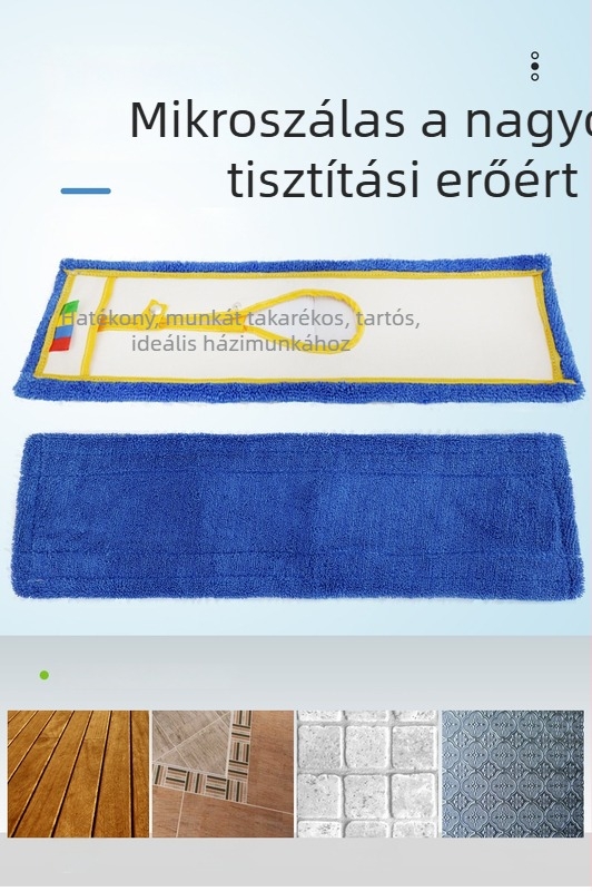 Mikroszálas sík felmosó száraz–nedves tisztításhoz, csempére és fa padlókhoz