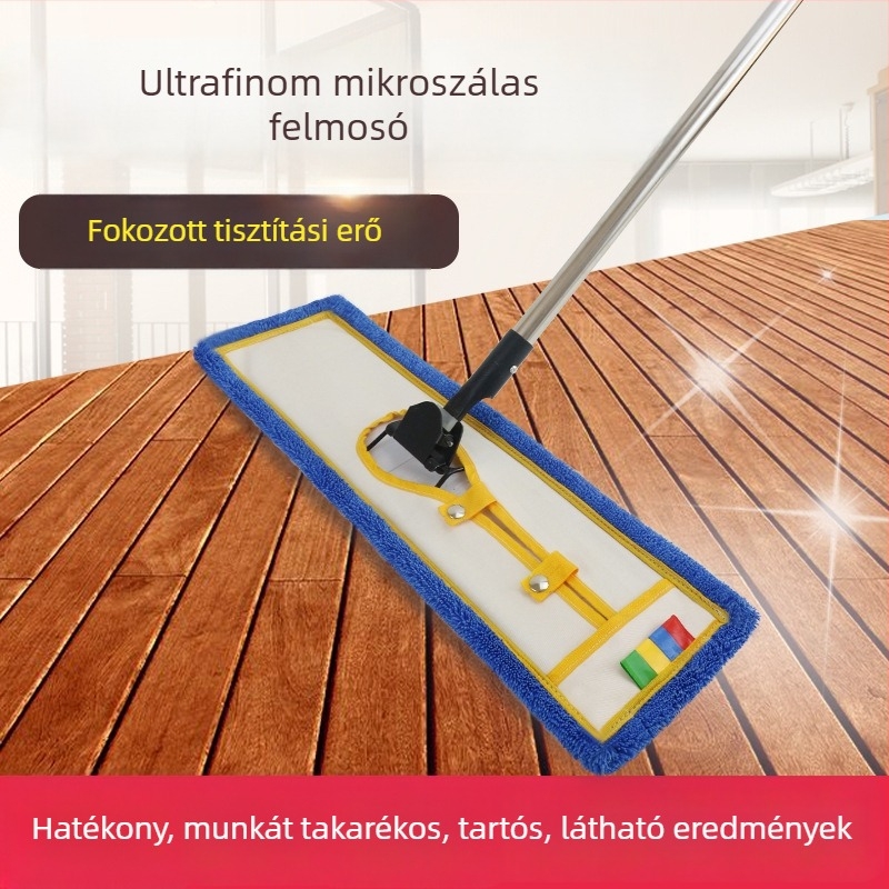 Mikroszálas sík felmosó száraz–nedves tisztításhoz, csempére és fa padlókhoz