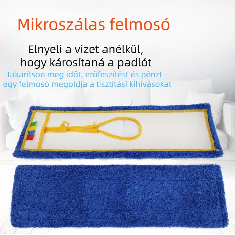 Mikroszálas sík felmosó száraz–nedves tisztításhoz, csempére és fa padlókhoz