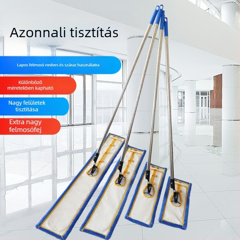 Mikroszálas sík felmosó száraz–nedves tisztításhoz, csempére és fa padlókhoz