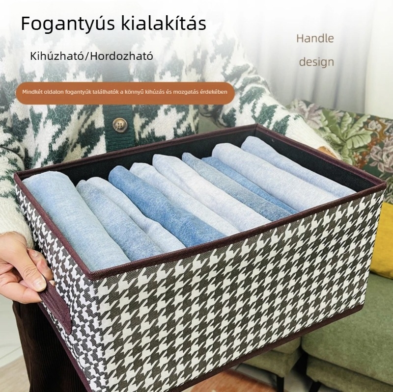 Összecsukható ruhatároló doboz rekeszekkel