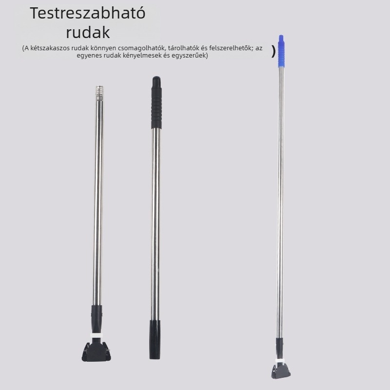 Nagy sík mop nedves és száraz tisztításhoz, cserélhető textilfejjel, szállodák, bevásárlóközpontok és iskolák számára