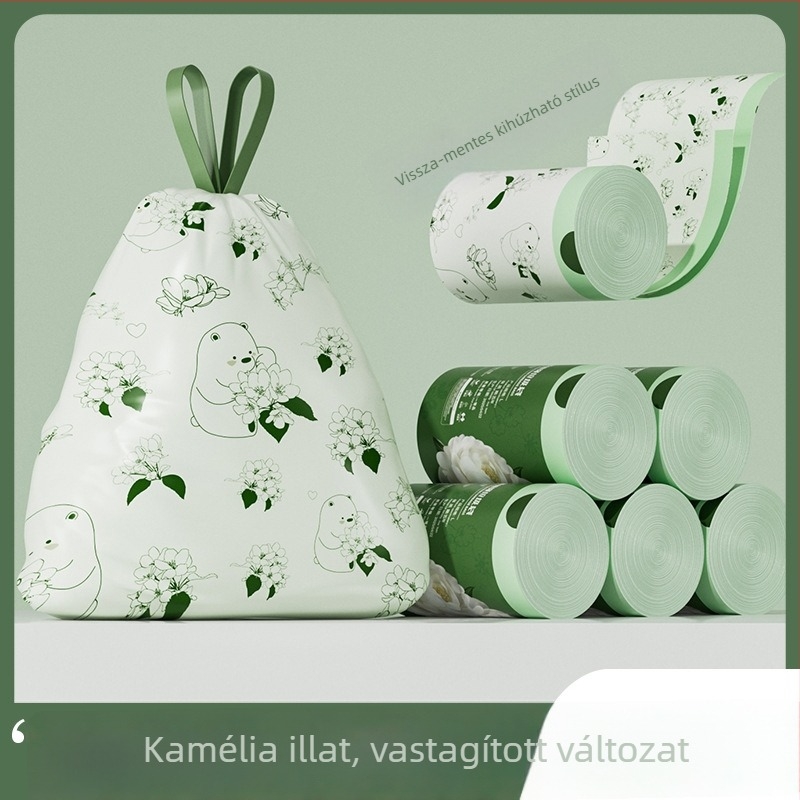 Kaméliás illatú, extra vastag konyhai szemeteszsák, perforált, nagy tekercs, szagsemlegesítő funkcióval