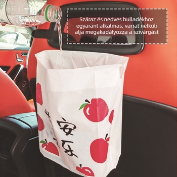 Önálló autós szemeteszacskó ragasztó rögzítéssel