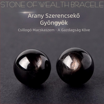 Természetes Goldstone gyöngyök – DIY ékszerkészlet, 8 mm-es kerek laza gyöngyök