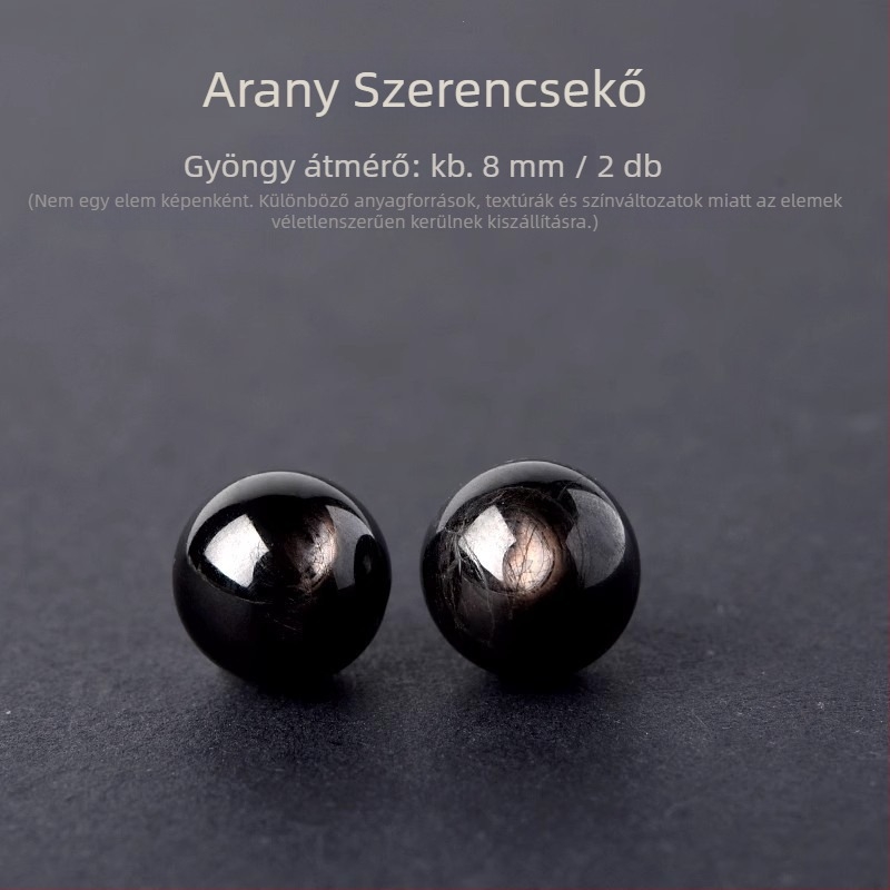 Természetes Goldstone gyöngyök – DIY ékszerkészlet, 8 mm-es kerek laza gyöngyök