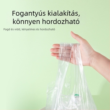 Fekete háztartási szemeteszsákok kézben tartható kivitelben, konyha és kollégiumi használatra