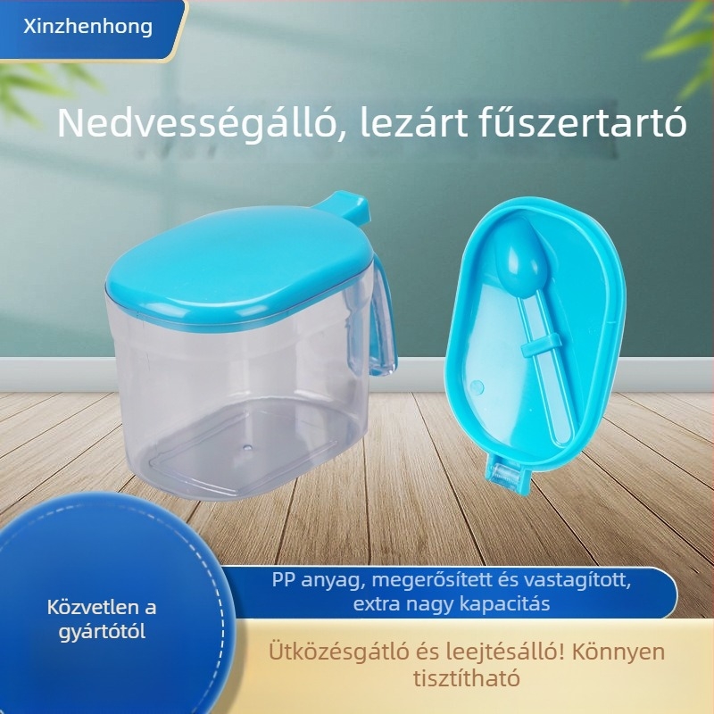 Zárható, vízálló fűszeres tartó készlet a konyhához; nagy kapacitású só- és fűszertartók