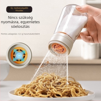 Üveg sótartó adagolóval – nedvességzáró fűszertartók készlete a konyhába