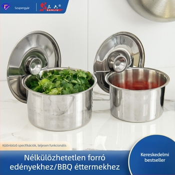 Rozsdamentes acél kör alakú fűszertartó fedővel