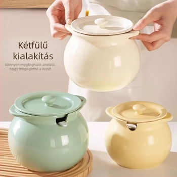 Fedeles kerámia tárolóedény olajok és fűszerek számára, hőálló