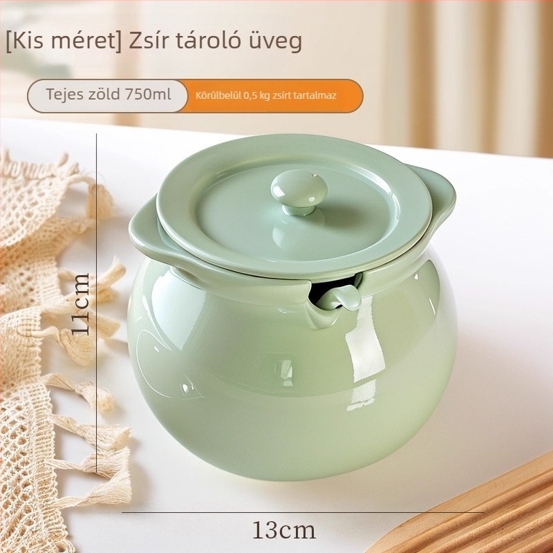 Fedeles kerámia tárolóedény olajok és fűszerek számára, hőálló