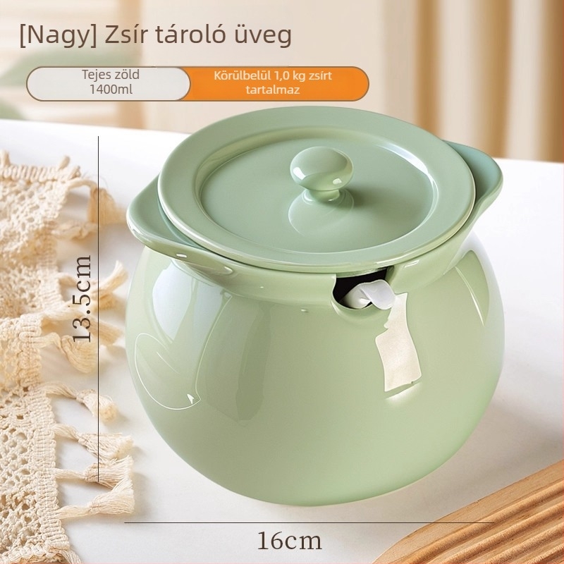 Fedeles kerámia tárolóedény olajok és fűszerek számára, hőálló