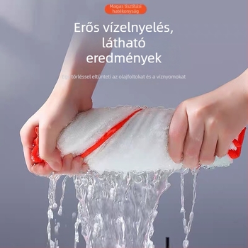 Jiuli bambusz rostból készült edények törlője, dupla rétegű, vastag nedvszívó konyhai törlőkendő, olajálló és szöszmentes