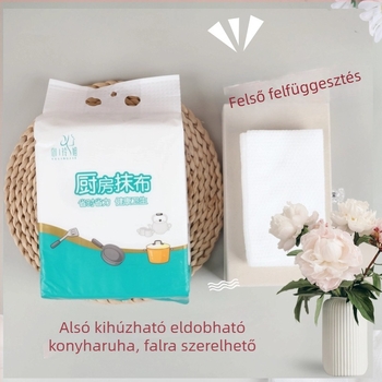 Egyszer használatos konyhai kendő felfüggeszthető és kihúzható dizájnnal, nedvszívó, vastag tisztító kendő otthoni használatra