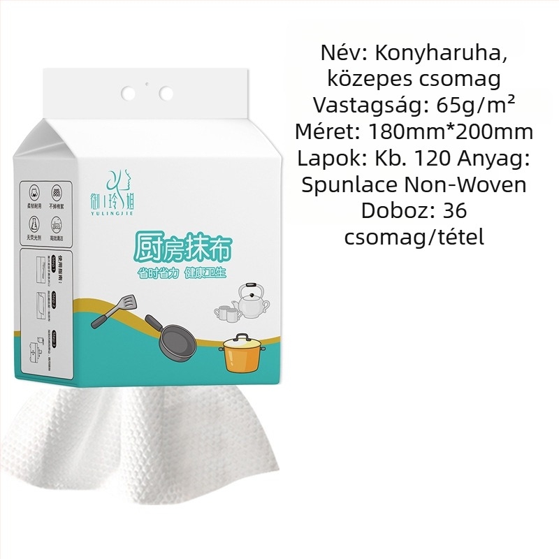 Egyszer használatos konyhai kendő felfüggeszthető és kihúzható dizájnnal, nedvszívó, vastag tisztító kendő otthoni használatra