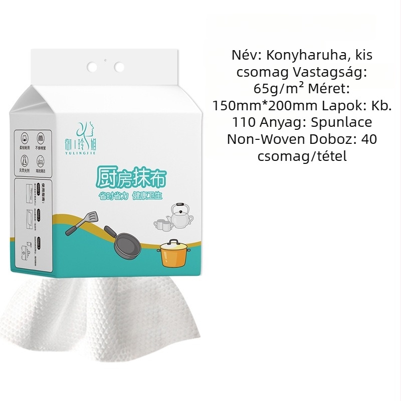 Egyszer használatos konyhai kendő felfüggeszthető és kihúzható dizájnnal, nedvszívó, vastag tisztító kendő otthoni használatra