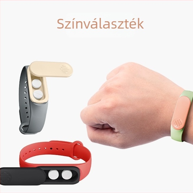 Csuklón viselhető sürgősségi tablettatartó doboz, hordozható kialakítás, egygombos nyitás, csuklóra szerelhető tároló, vízálló és szivárgásmentes