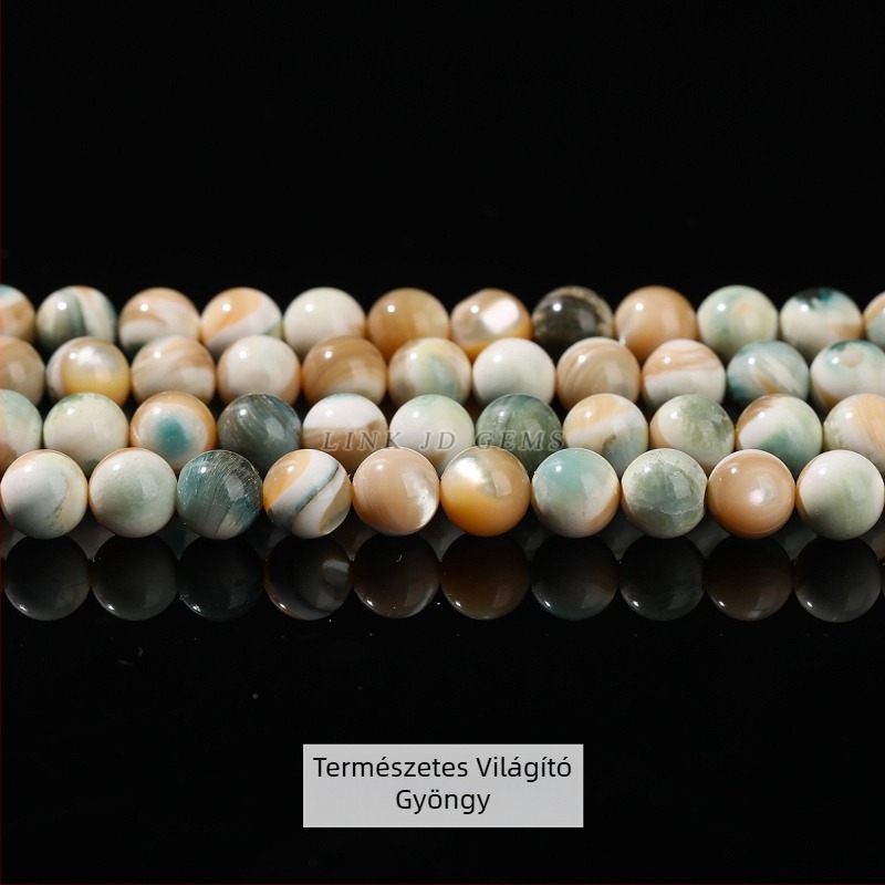 Jingde Ékszer Természetes Király Kagyló Fénylő Gyöngyök DIY Ékszerekhez, 8 mm