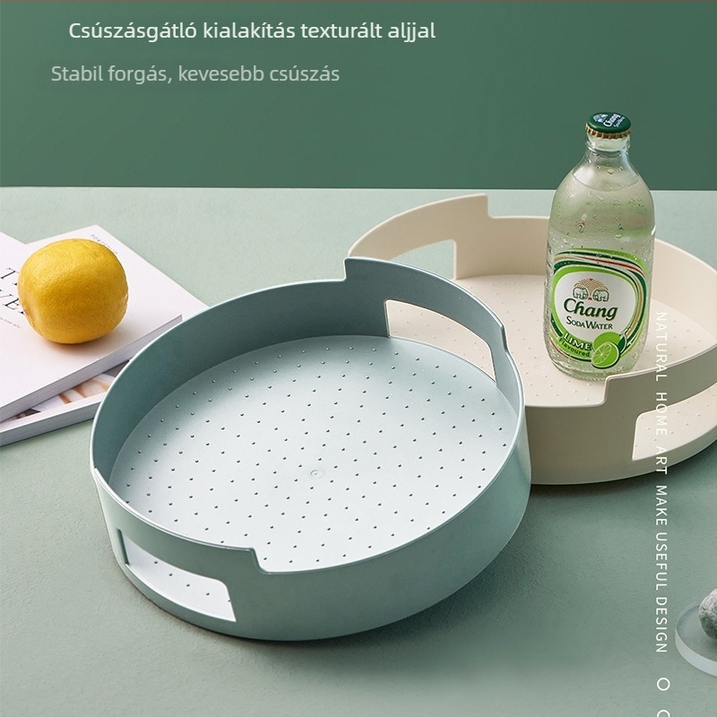 Konyhai forgó fűszertartó állvány só, szójaszósz és ecet üvegekhez