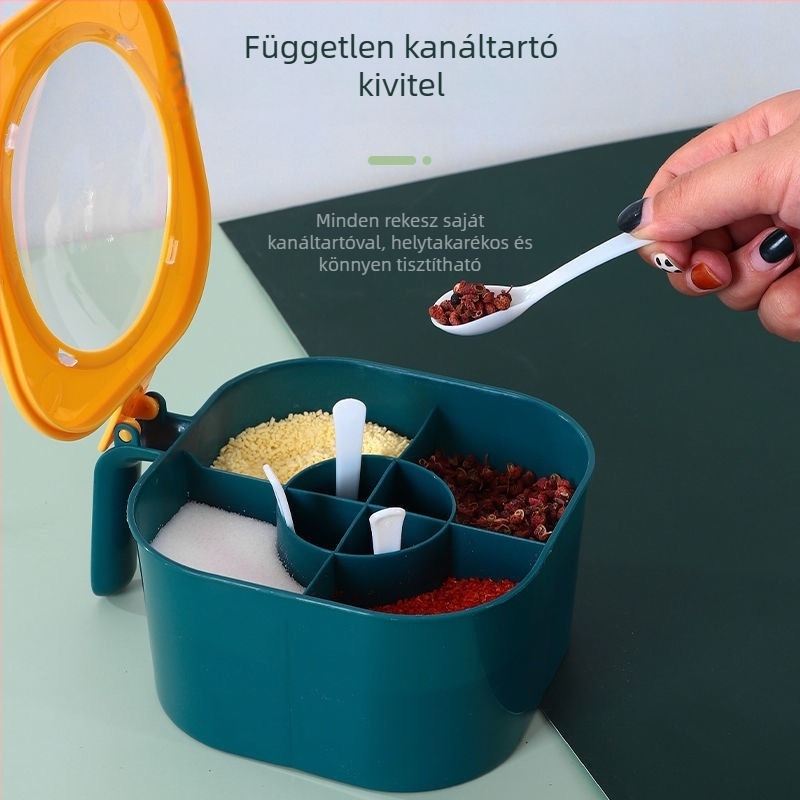 Otthoni fűszerkészlet: fűszertartók, tárolóedények és sótartó