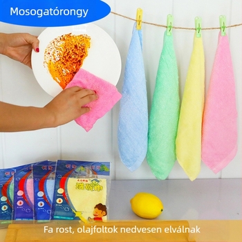 Fa rostból készült mosogatókendő, 25×25 cm, olajálló, szálmentes, nagyon nedvszívó
