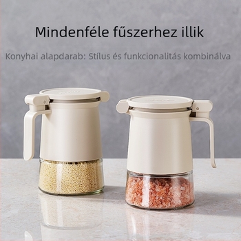Shanglan Üveges fűszertartó, zárt nedvességálló tömítéssel és nyomógombos fedéllel, só és ízesítők számára