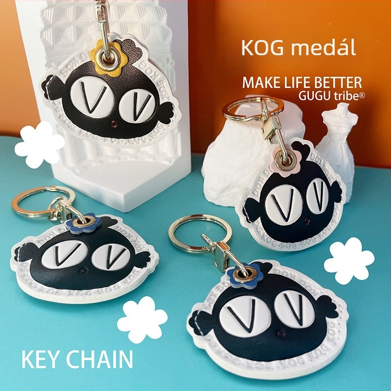 KOG hozzáférési kártyatartó kulcstartó, bőr, könnyű, kreatív dizájn
