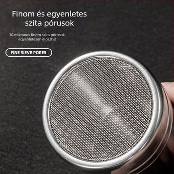 304 rozsdamentes acél porszóró, élelmiszer-minőség, 40-háló por, ultra finom por, kis méret