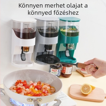 Konyhai falra szerelhető fűszertartó üveg olajszűrővel, élelmiszer-minőségű szójaszósz üveg