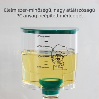 Konyhai falra szerelhető fűszertartó üveg olajszűrővel, élelmiszer-minőségű szójaszósz üveg